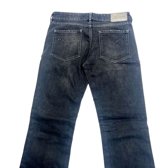 Calvin Klein Womens Jeans Size 28/32 Black Denim BootCut Button - Picture 16 of 16